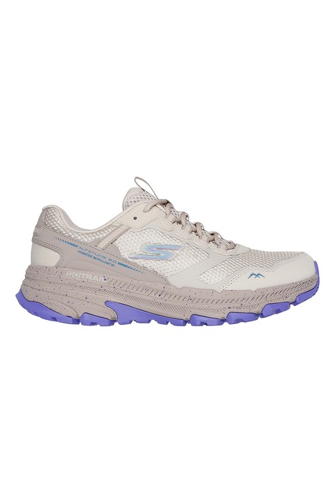 Skechers, Pantofi cu garnituri din piele pentru alergare Go Run Trail Altitude 2.0, Gri deschis, Albastru lavanda, 39
