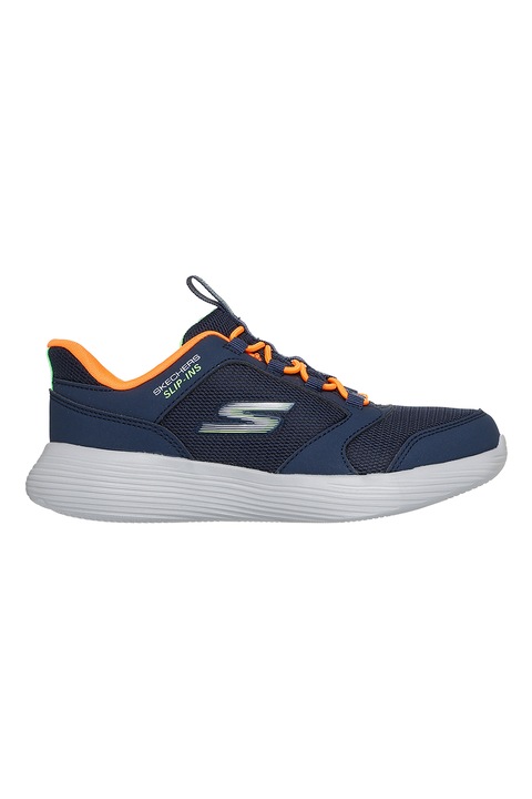 Skechers, Pantofi sport din plasa Go Run 400 V2- Turbo, Portocaliu/Bleumarin