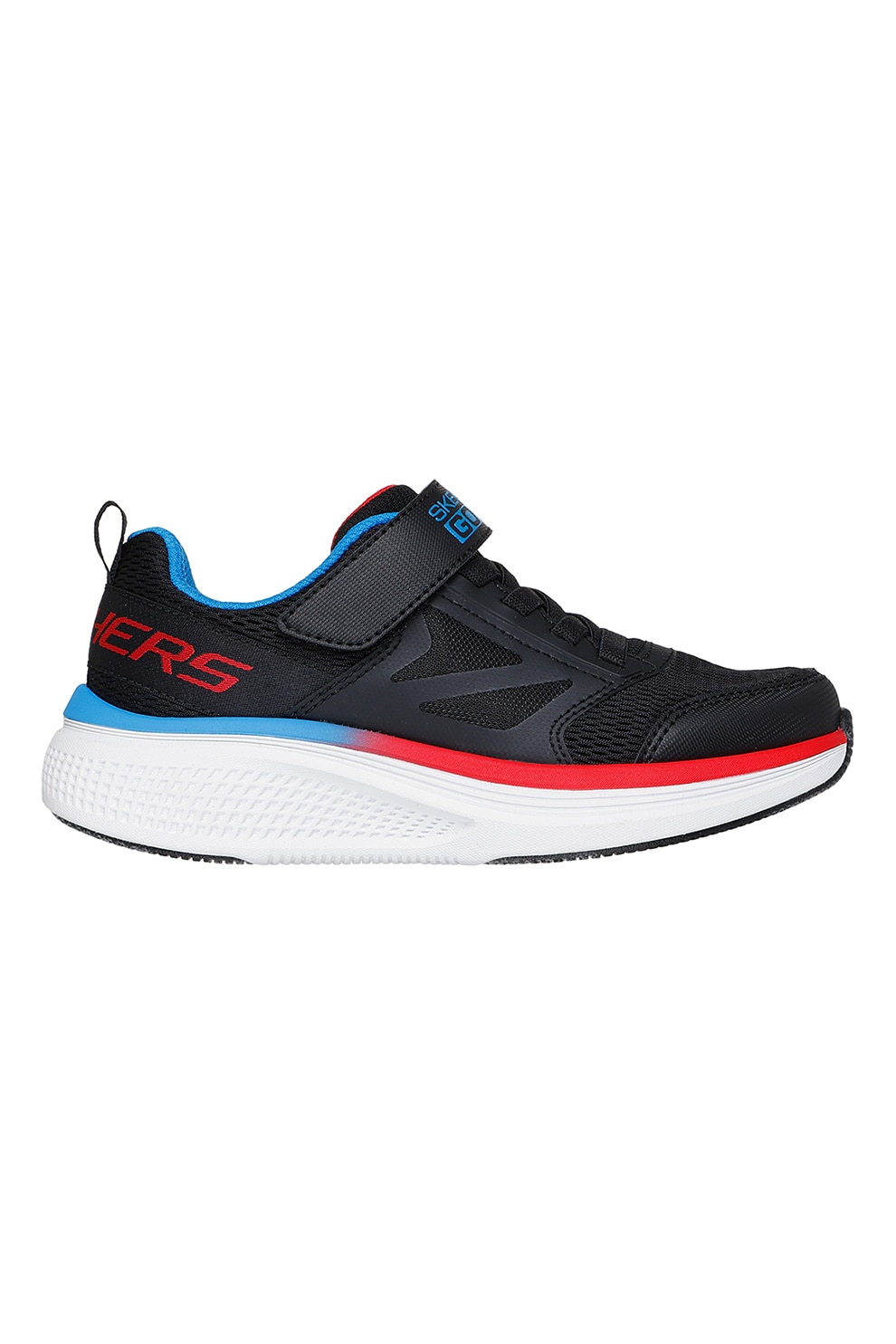 Skechers, Pantofi din material textil si sintetic cu segment cu inchidere velcro pentru alergare Go Run Elevate 2.0, Negru, Turcoaz, 30 EU