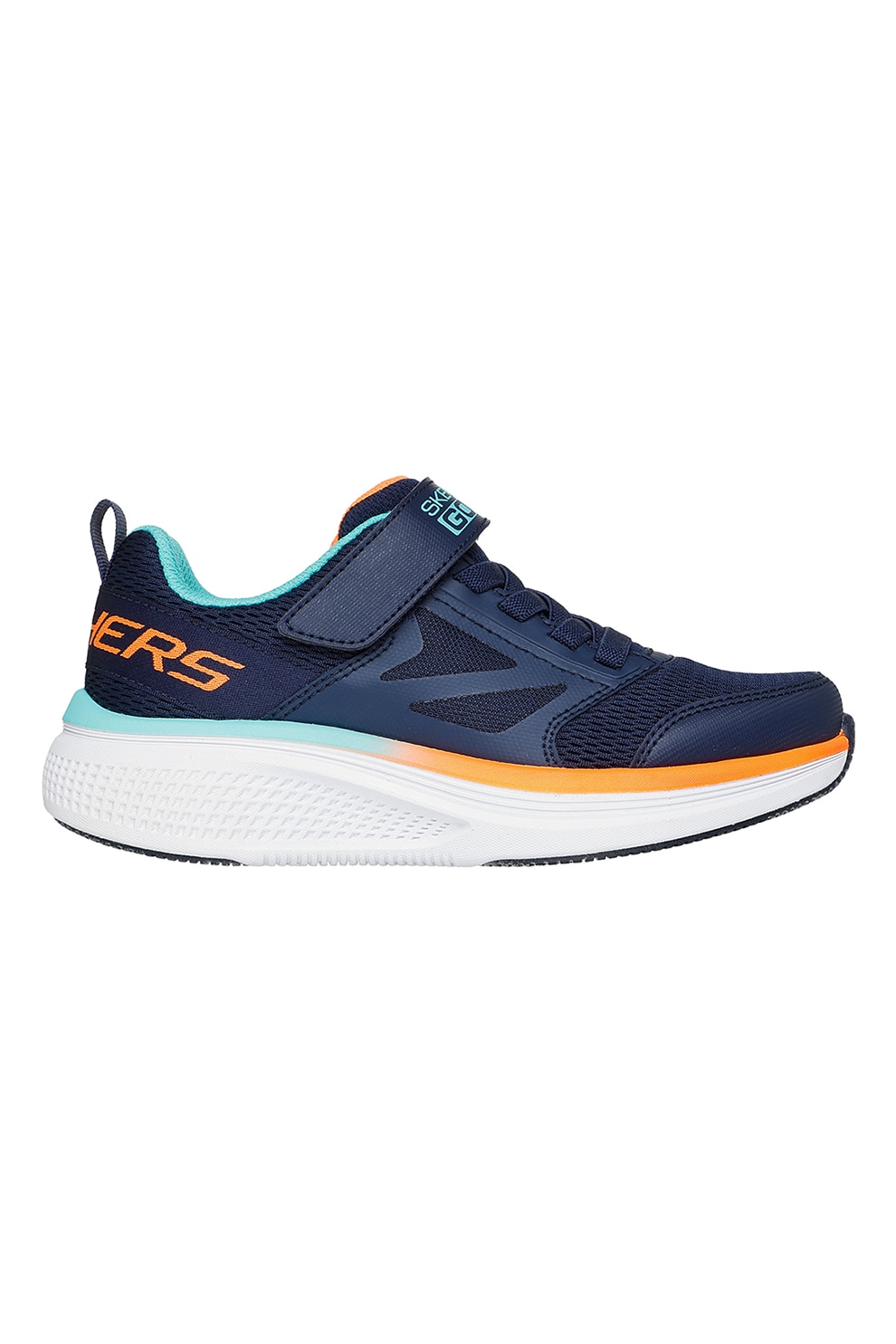 Skechers, Pantofi din material textil si sintetic cu segment cu inchidere velcro pentru alergare Go Run Elevate 2.0, Bleumarin, 30 EU