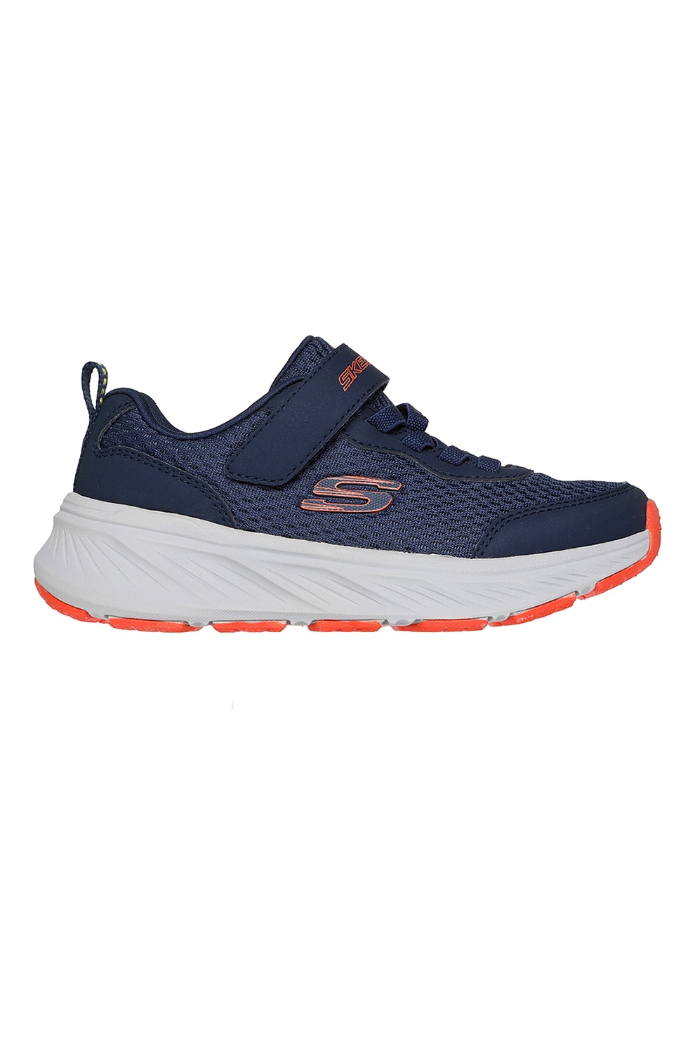 Skechers, Pantofi sport Edgeride din plasa cu inchidere velcro, Portocaliu, Albastru inchis, 31 EU