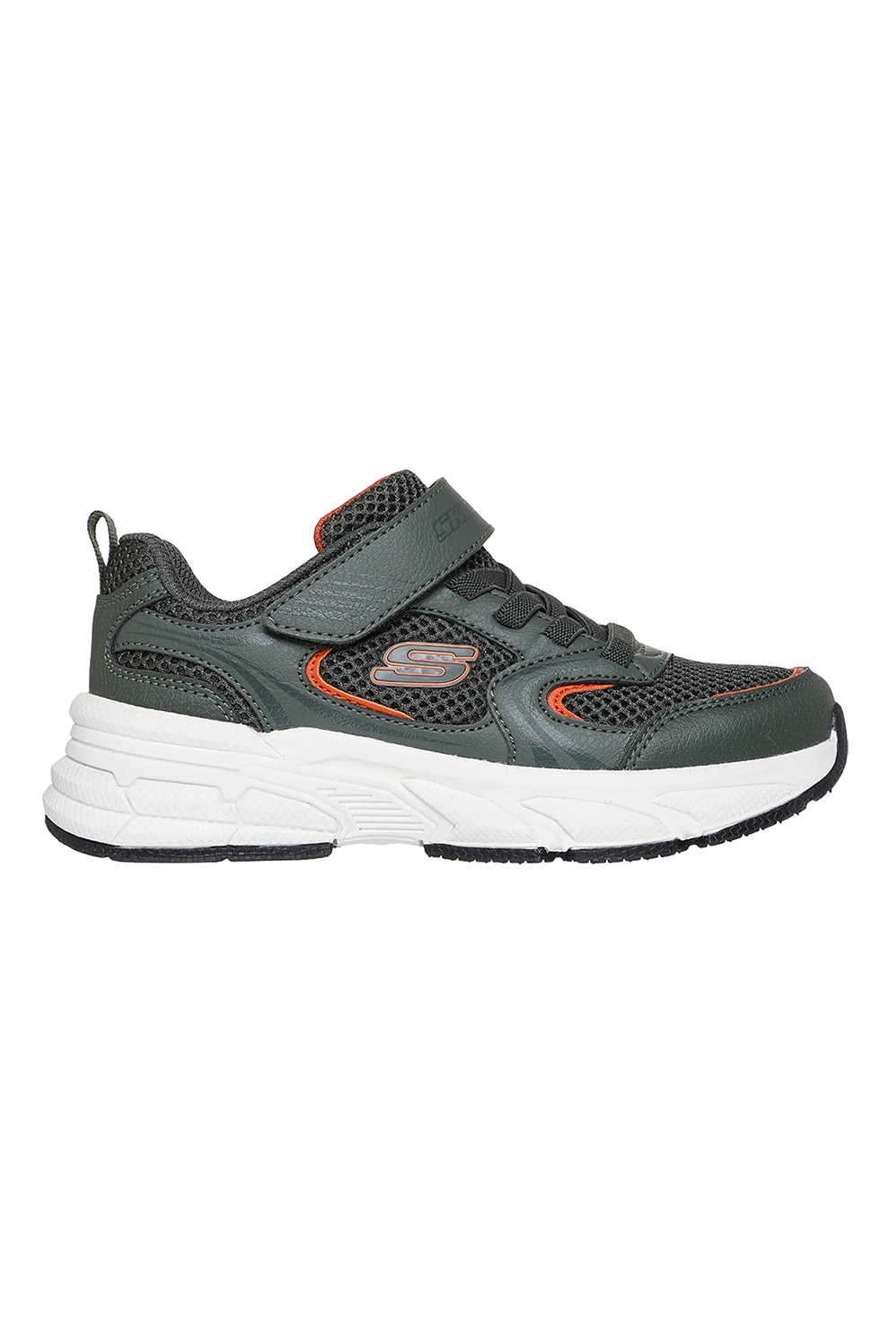 Skechers, Pantofi sport Retro-Graph cu detalii logo, Verde