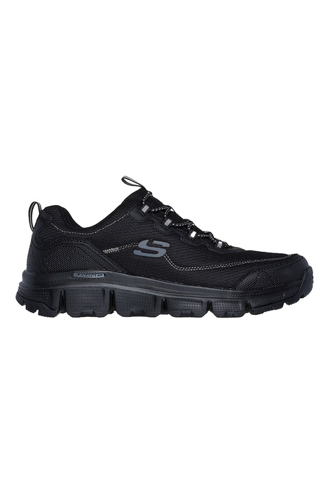 Skechers, Pantofi sport din material textil cu detaliu logo Summits AT, Negru