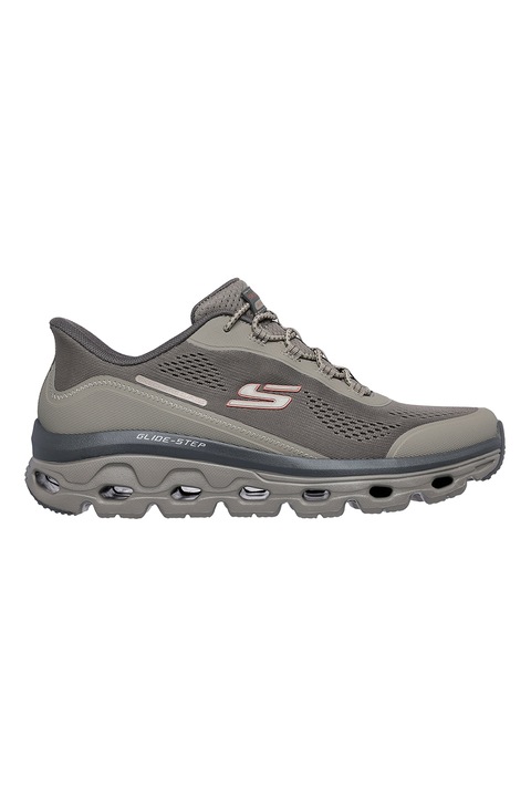 Skechers,Pantofi slip-ins pentru alergare Glide Step Sole Glover Peak, Maro taupe