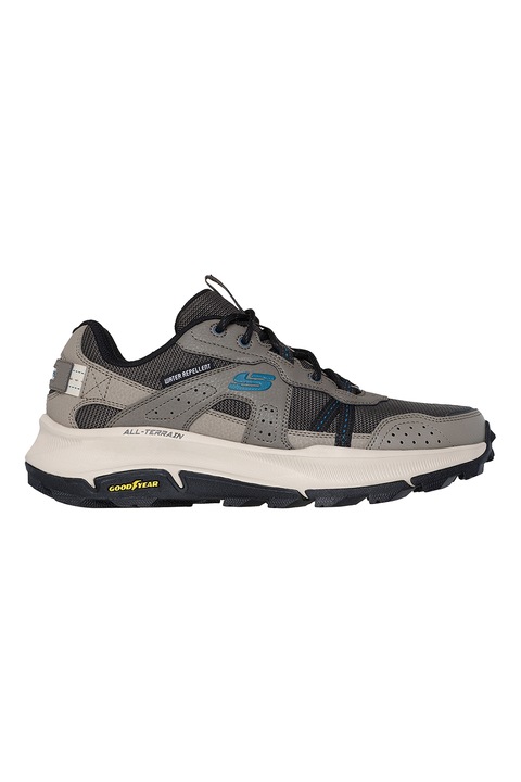 Skechers, Pantofi din piele pentru drumetii Equalizer 5.0 Trails, Gri inchis