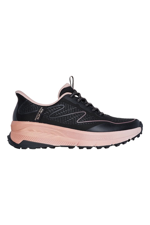 Skechers, Pantofi slip-in de alergare, Negru/Roz prafuit