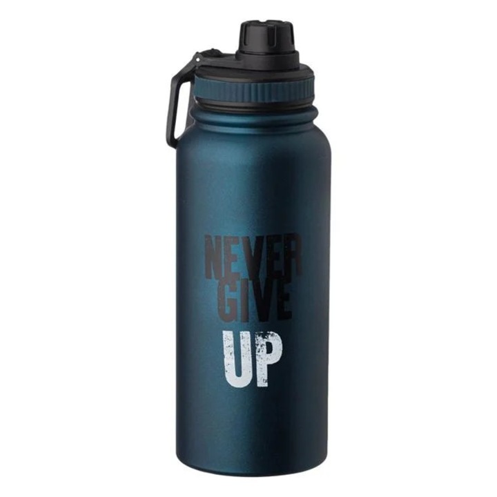 Sticla Izoterma din Otel Inoxidabil Bleu Mat Never Give Up 950ml