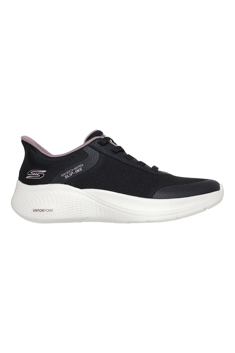Skechers, Bobs Infinity Slip-Ins textilsneaker, Fekete/Halánylila