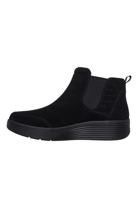 Skechers, Ghete Chelsea din piele intoarsa Arch Fit Laguna Harvest Moons, Negru