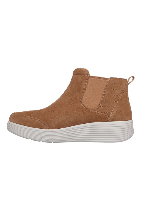 Skechers, Ghete Chelsea din piele intoarsa Arch Fit Laguna Harvest Moons, Maro camel