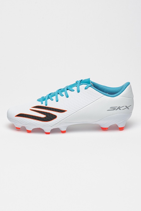 Skechers, Pantofi Skx 2 Academy cu crampoane pentru fotbal, Albastru pastel/Negru stins/Alb optic