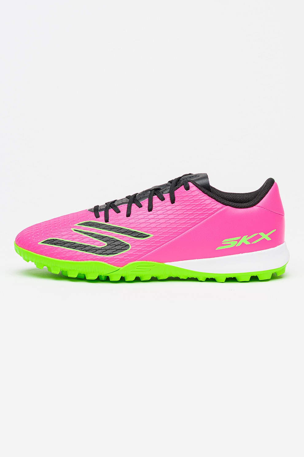 Skechers, Pantofi low-cut Skx 2 Club pentru fotbal, Roz neon, Verde electric, 41