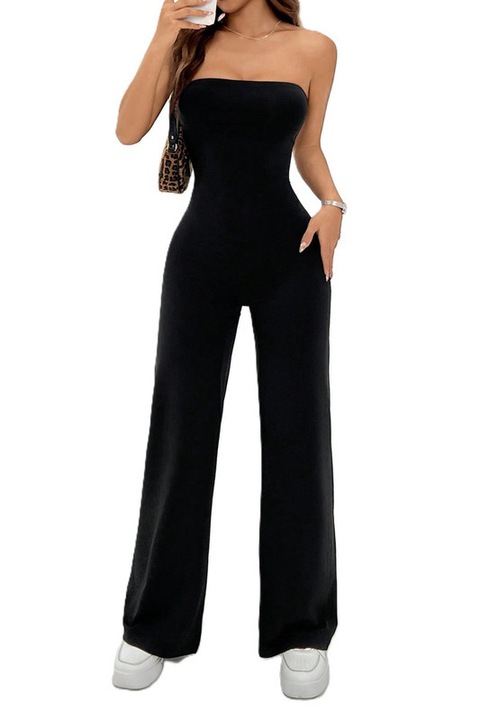 Salopeta Dama, Evazata, Fara Bretele, Negru, XS