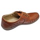Pantofi bărbați SCV, maro-cognac, piele naturală perforată, talpă cusută, număr 43