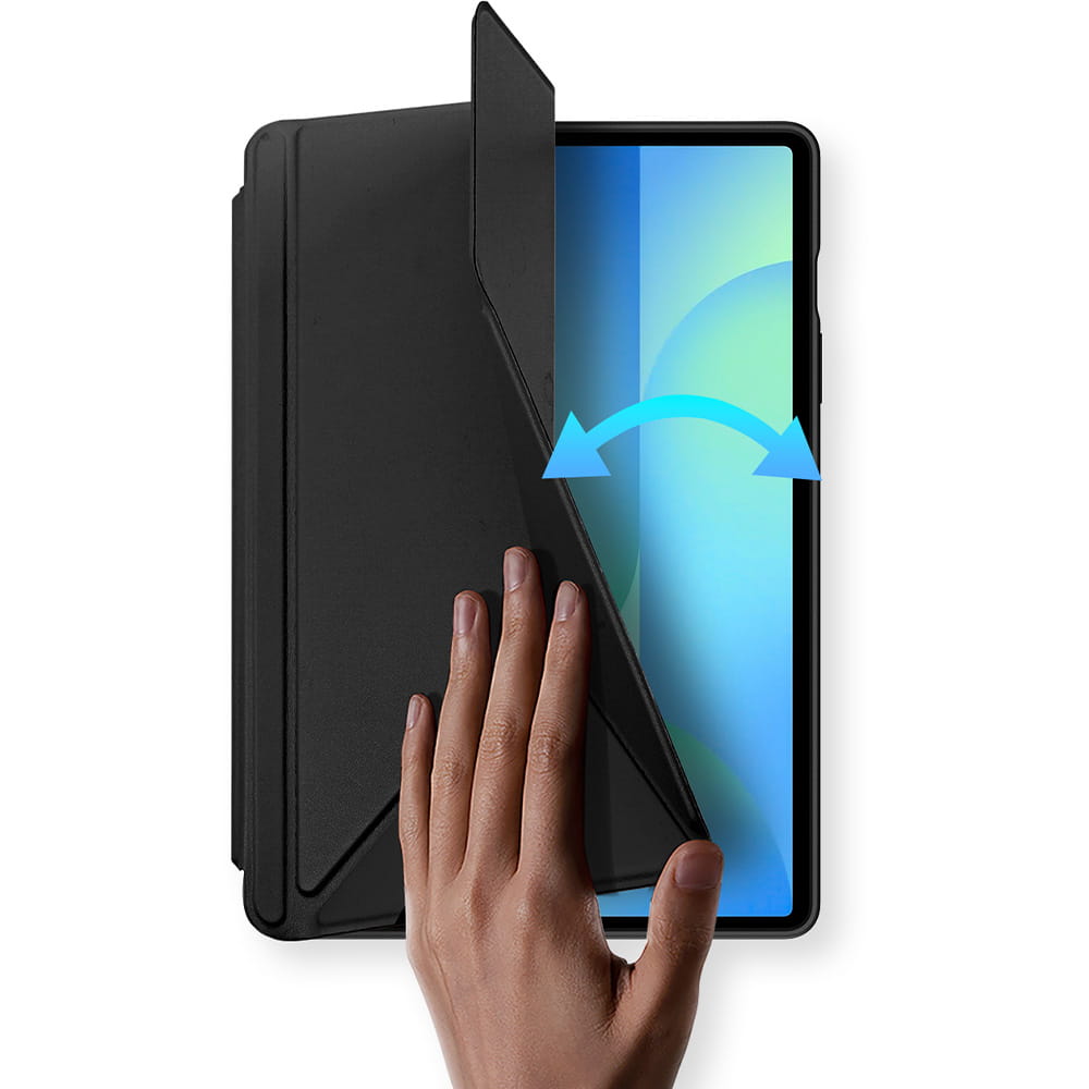 Husa tableta Dux Ducis Magi pentru Samsung Galaxy Tab S10 FE Plus, negru-transparent