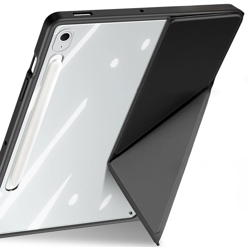 Husa tableta Dux Ducis Magi pentru Samsung Galaxy Tab S10 FE Plus, negru-transparent