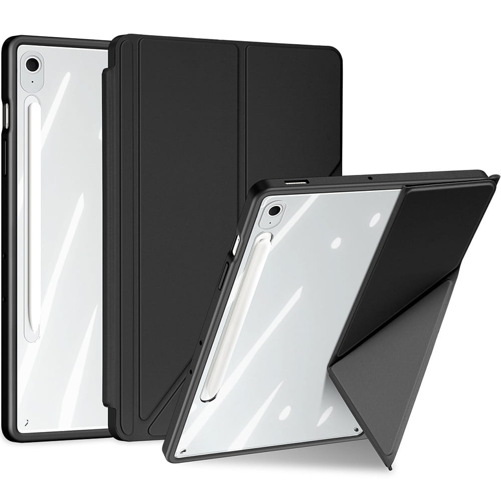 Husa tableta Dux Ducis Magi pentru Samsung Galaxy Tab S10 FE Plus, negru-transparent