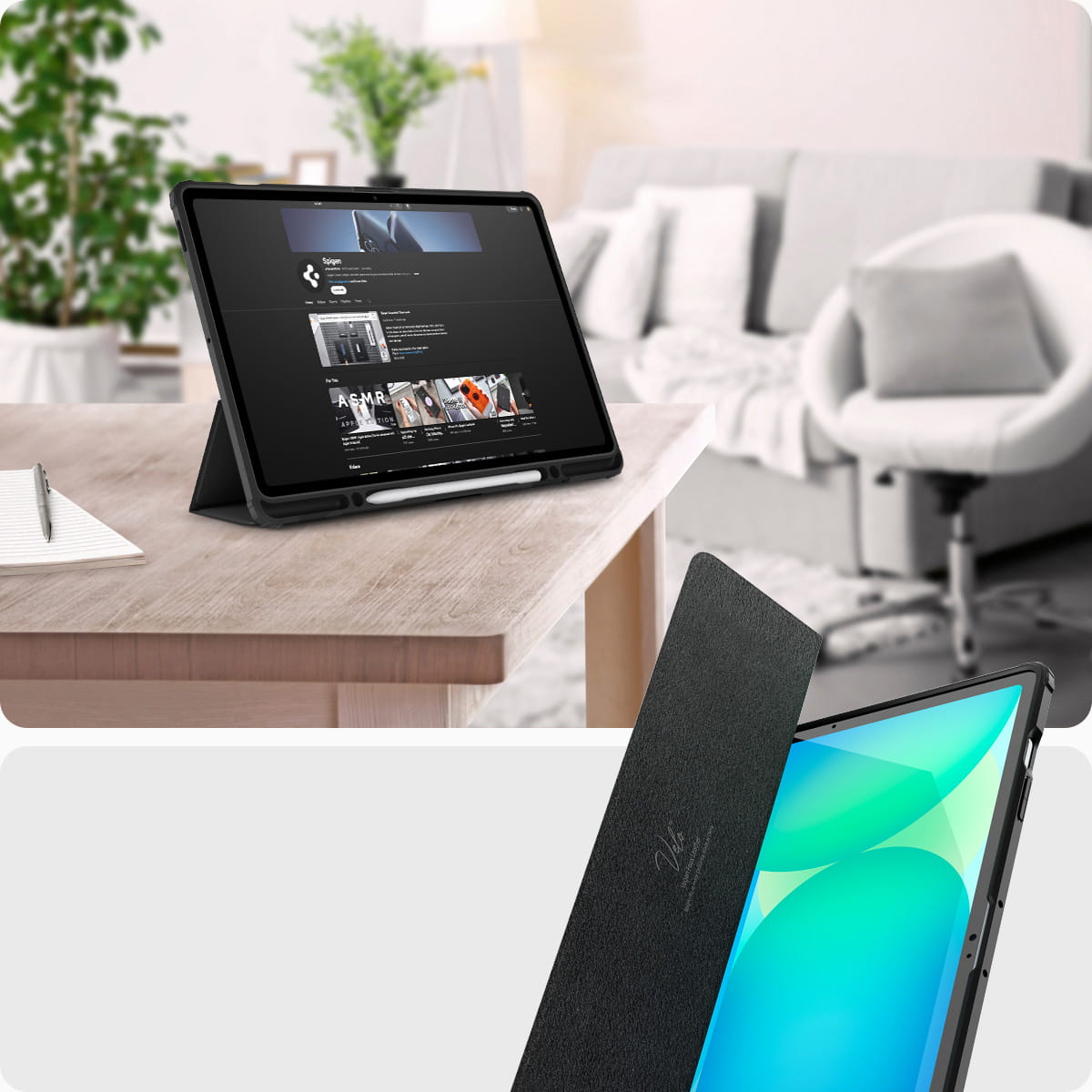 Husa pentru Samsung Galaxy Tab S10 FE Plus - Spigen Ultra Hybrid Pro - Black