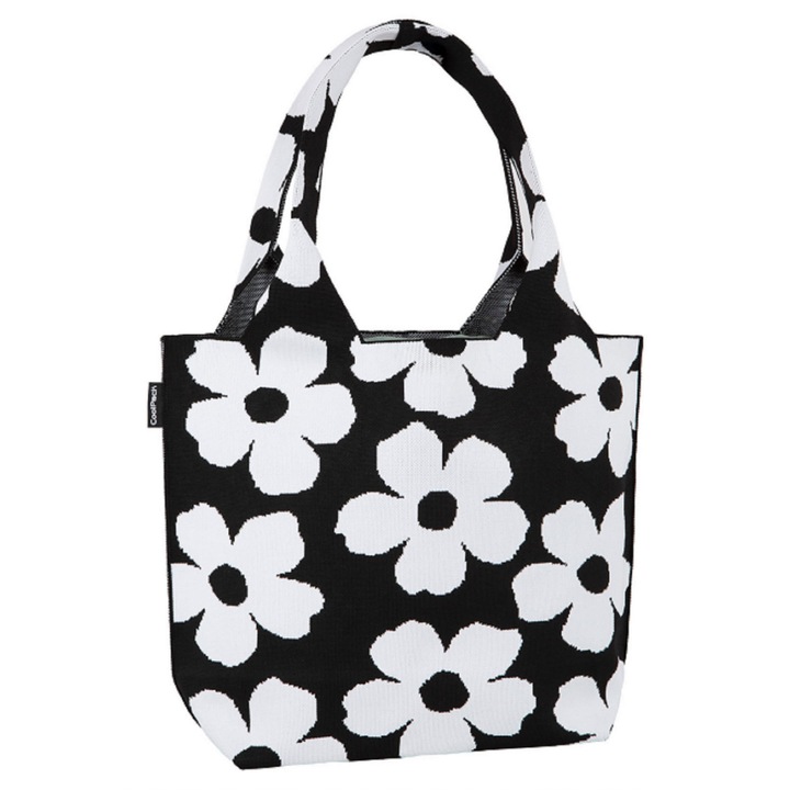 CoolPack lányka táska, virágmintás 47x35x15cm, fehér/fekete