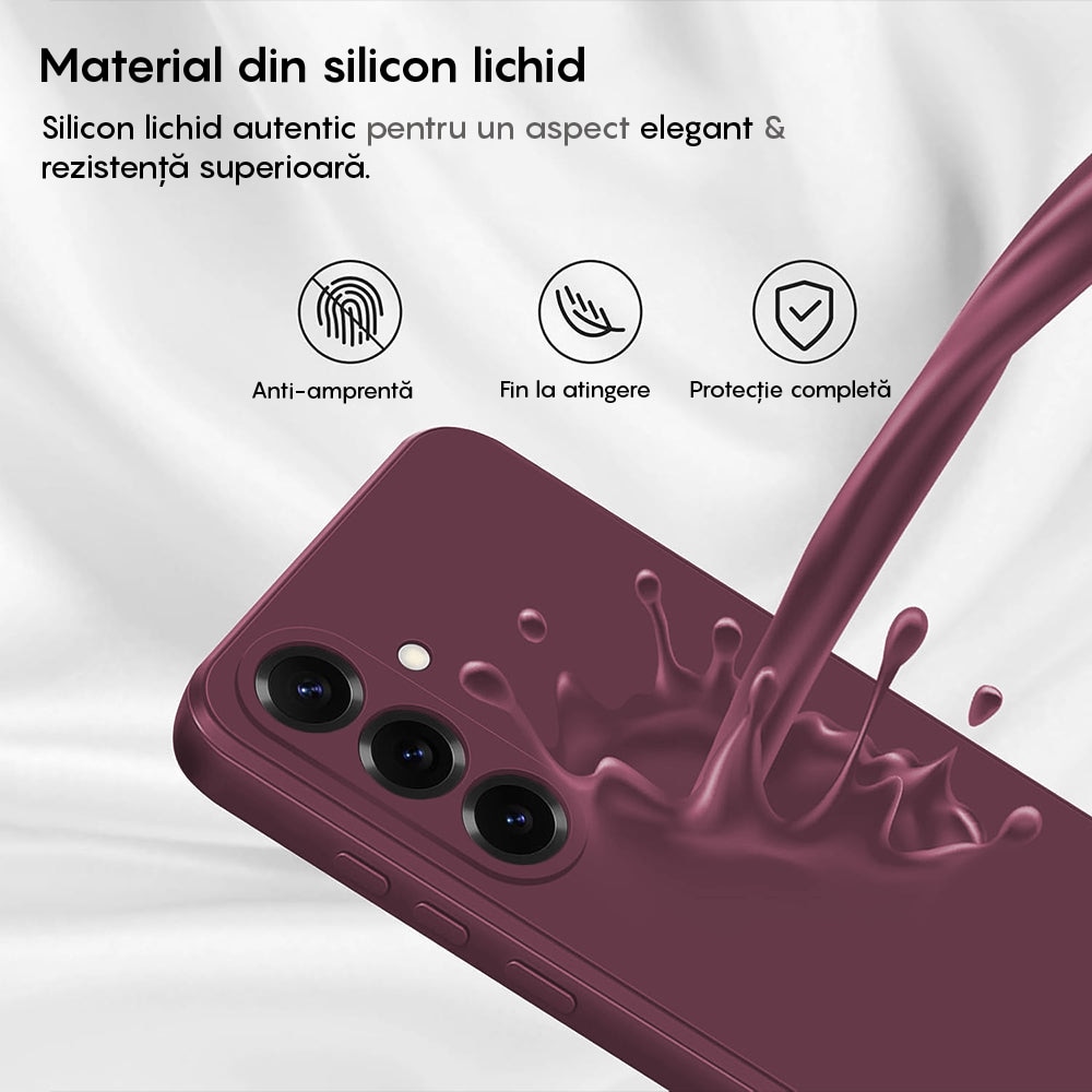 Husa CASEY STUDIOS compatibila cu Samsung Galaxy S25 Plus, Soft Silicone Premium, Microfibra in Interior, pentru Incarcare Wireless, Margini Ridicate pentru Protectia Ecranului si a Camerelor