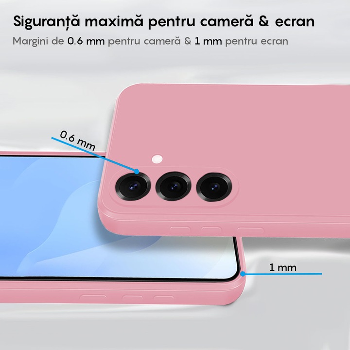 Husa CASEY STUDIOS compatibila cu Samsung Galaxy S25, Soft Silicone Premium, Microfibra in Interior, pentru Incarcare Wireless, Margini Ridicate pentru Protectia Ecranului si a Camerelor
