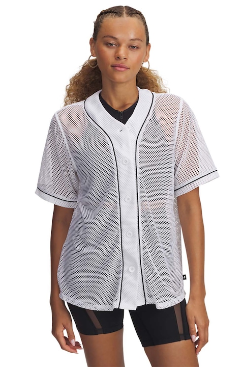 Under Armour, Bő fazonú hálós ing, Fehér