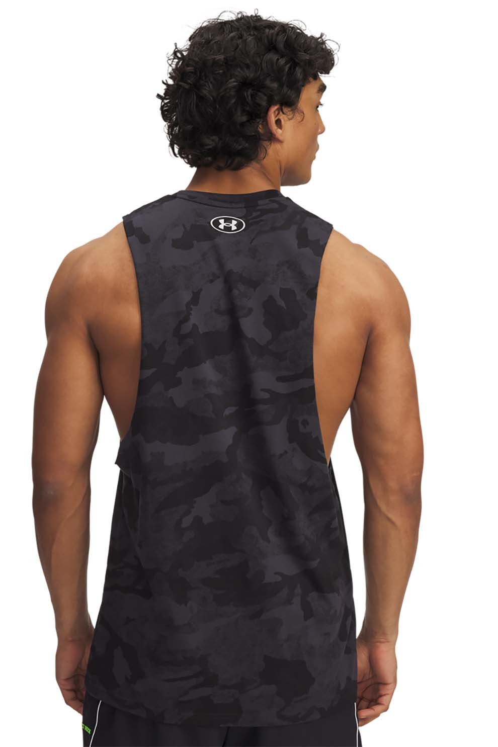 Under Armour, Top lejer cu model camuflaj pentru fitness Project Rock ...
