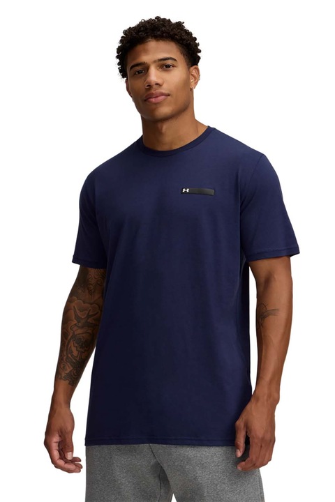 Under Armour, Tricou relaxed fit cu logo discret, Bleumarin