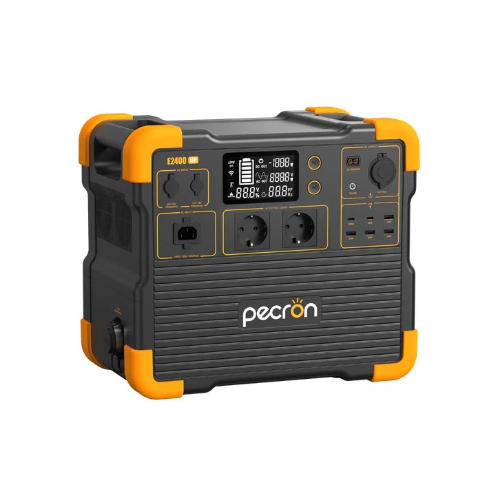 Преносима електрическа зарядна станция iSEN PECRON E2400LFP, 2048Wh, 2400W, 230V, Цифров дисплей, Супер бързо зареждане, LiFePO4 батерия, Двоен MPPT контролер, 12 изхода, BMS защита
