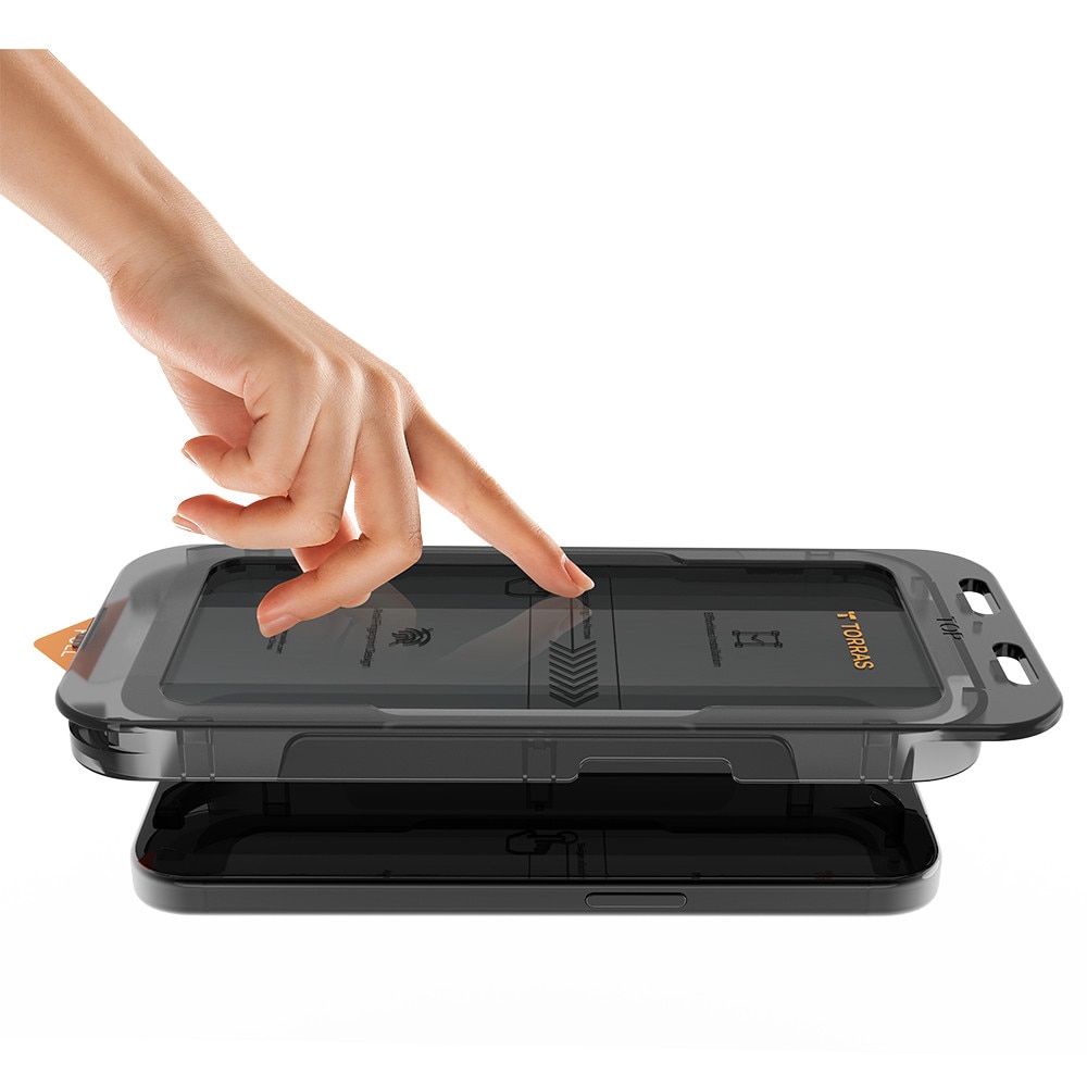 Husa Protectie Compatibila cu GlassGo Install Master Privacy, Torras, iPhone 16 - Black