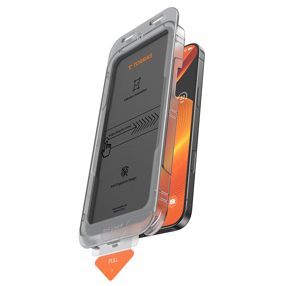 Husa Protectie Compatibila cu GlassGo Install Master Privacy, Torras, iPhone 16 - Black