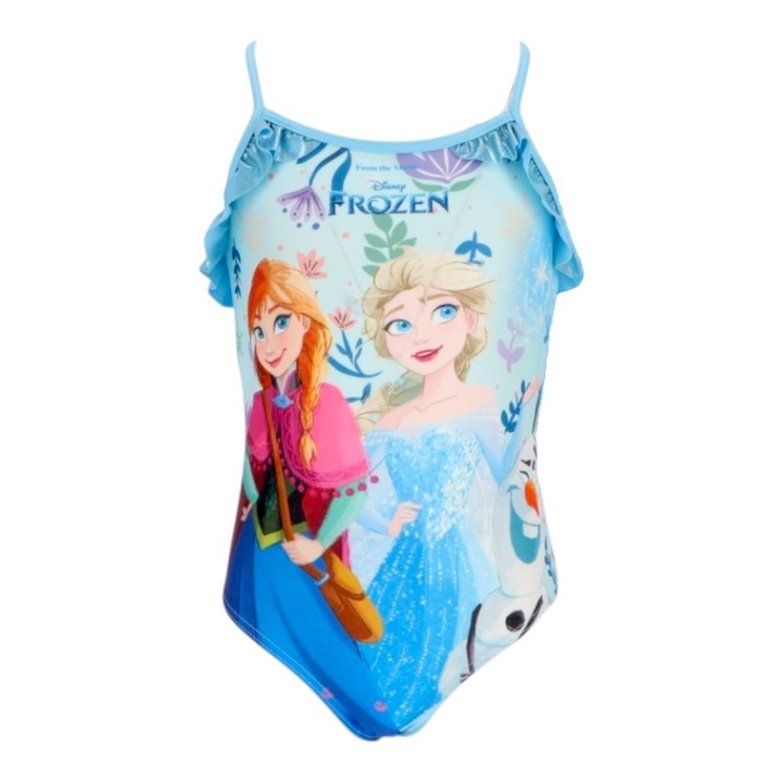 Costum de baie pentru fete, albastru, Frozen, Albastru