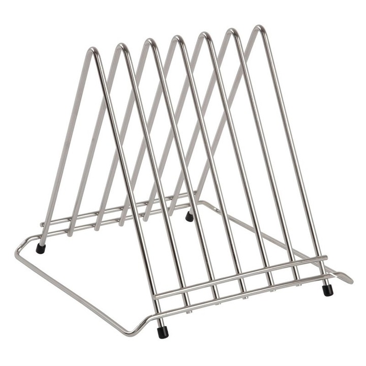 Suport pentru tocatoare Hygiplas, 6 compartimente, inox, 280x300x295mm