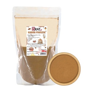 Karob 500g, produs natural, ambalaj doypack, bogat in fibre, fara cofeina