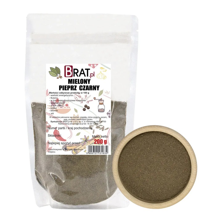 Piper negru macinat 200g, Brat.pl