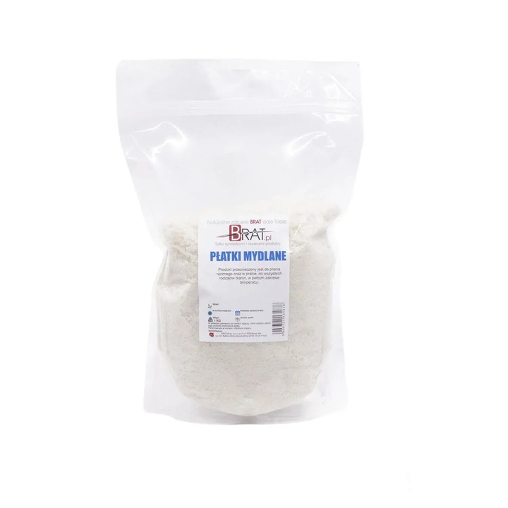 Hipoallergén szappanpehely mosáshoz, Brat.pl, 1kg, természetes, kényes ruhákhoz