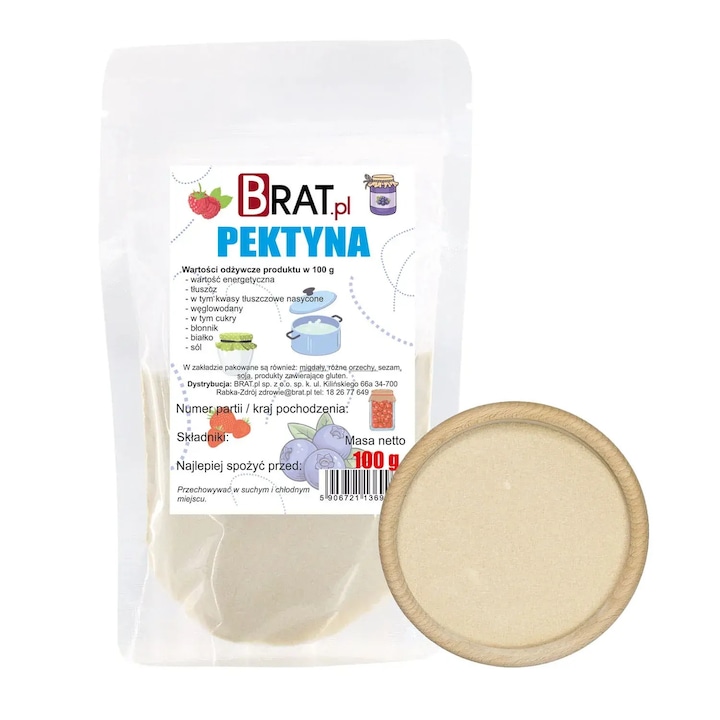 Pectina citrica 100g, Brat.pl, naturala, bogata in fibre