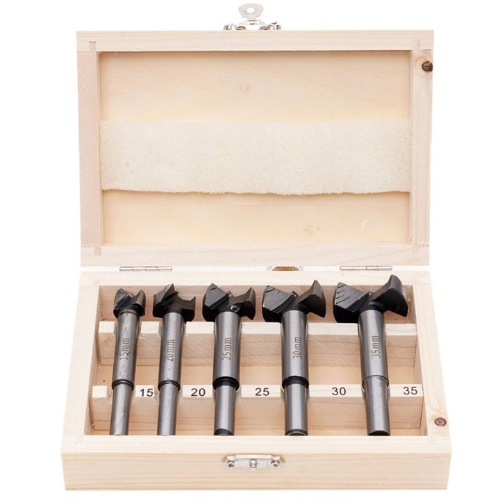 Set de 5 freze, Tagred TA4190, pentru lemn, 15-35 mm