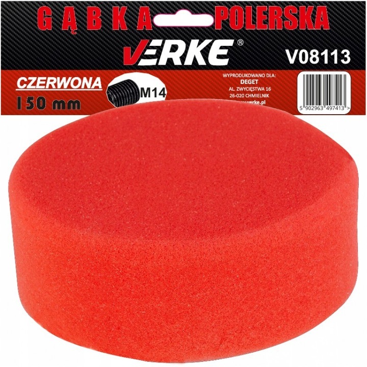 Burete de lustruit, 150mm rosu, Verke, V08113