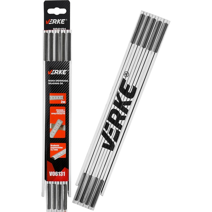 Metru pliabil din lemn, 2m, V06131, Verke