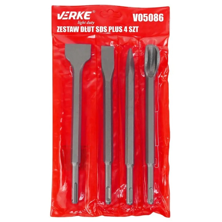 Комплект длета SDS plus, Verke V05086, 4 бр