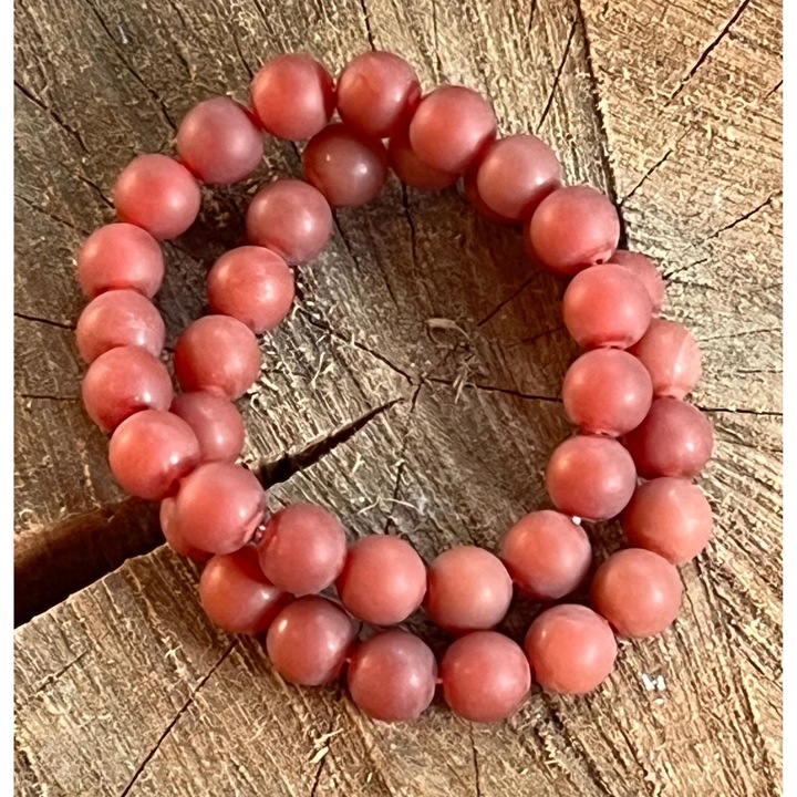 Bratara carneol mat, Druzy, pietre semipretioase, 10 mm