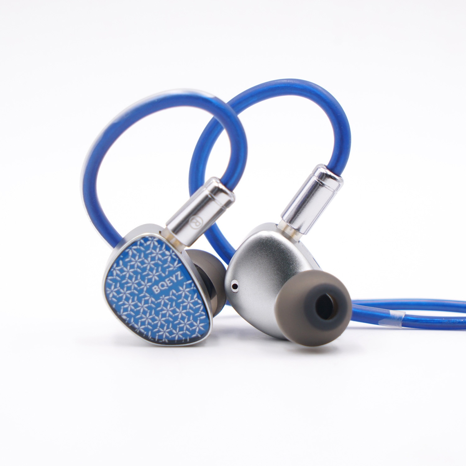 casti cu fi BQEYZ Frost HiFi confortabil pentru voci feminine, driver hibrid de inalta rezolutie cu micro-platforma HiFi IEM pentru sport, conectare la computer, driver dinamic OFC de4.4mm