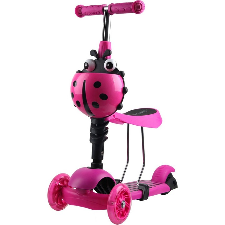 Enero 2in1 rózsaszín LED gyermek roller 58x27cm