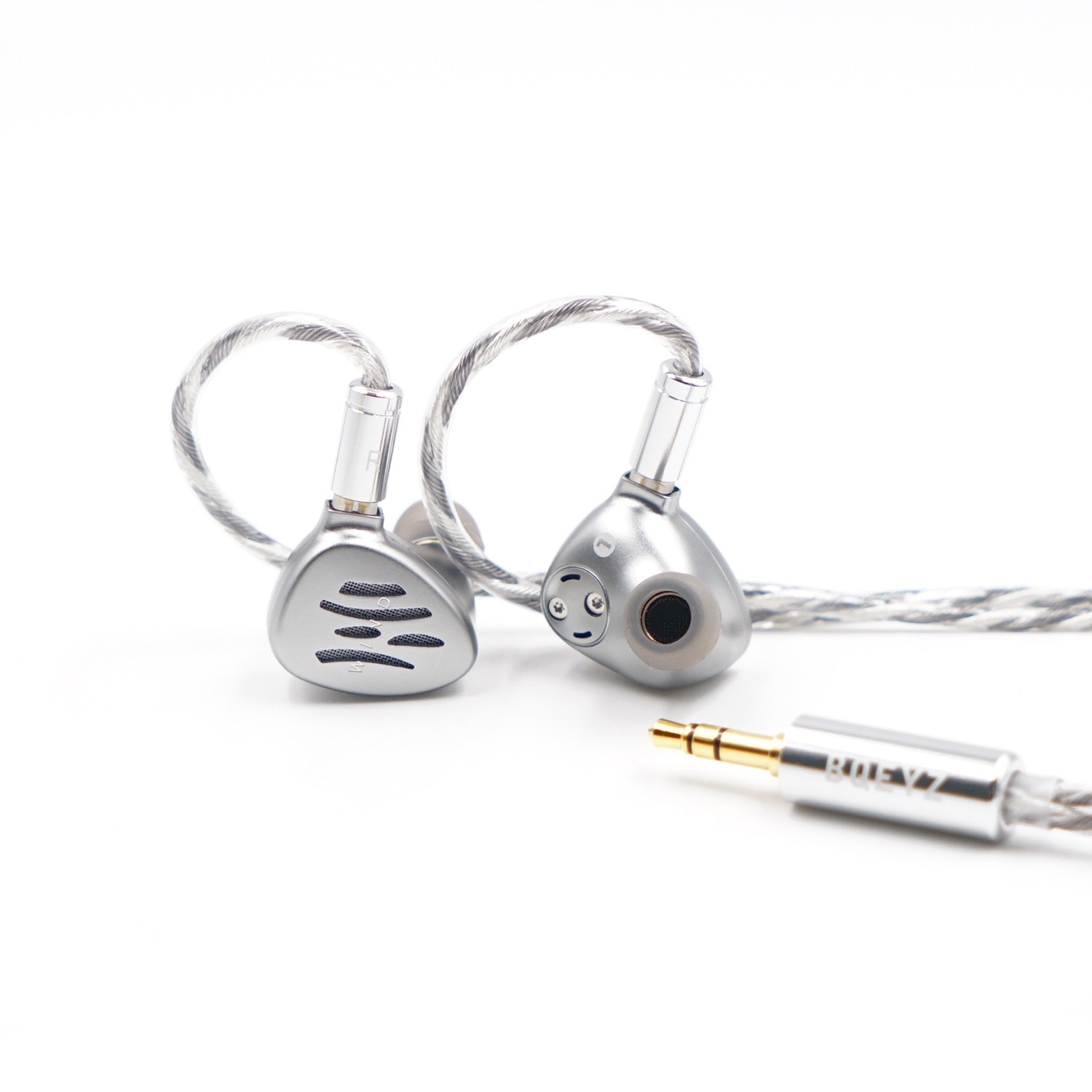 Casti cu fir BQEYZ Wind bas puternic HiFi IEM, tehnologie hibrida BC+DD, monitorizare, sport, anulare fizica a zgomotului, player, transmisie inalta, cu fir, OFC, driver dinamic,3.5mm, argintiu