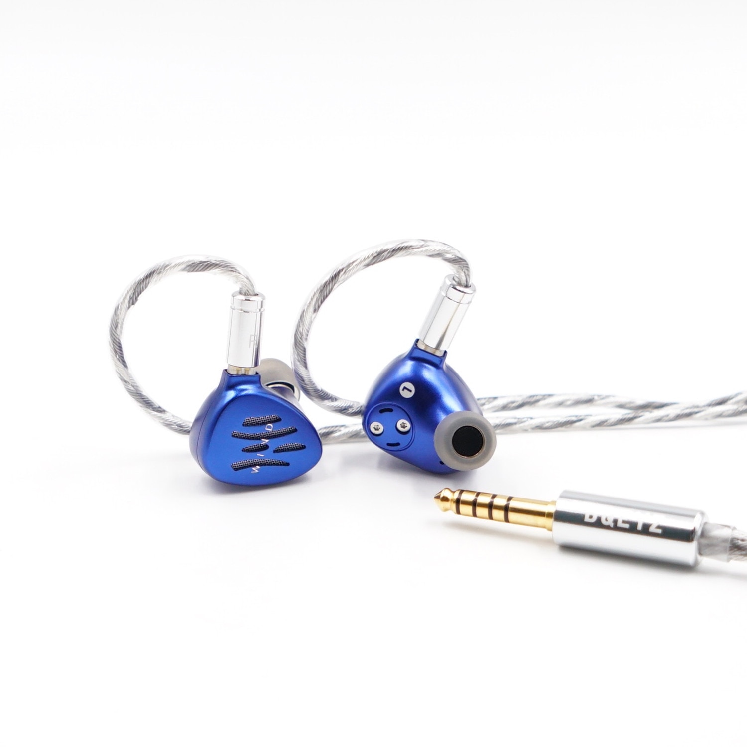 casti cu fir BQEYZ Wind bas puternic HiFi IEM, tehnologie hibrida BC+DD, monitorizare, sport, anulare fizica a zgomotului, player, transmisie inalta, cu fir, OFC, driver dinamic, albastru, 3.5mm