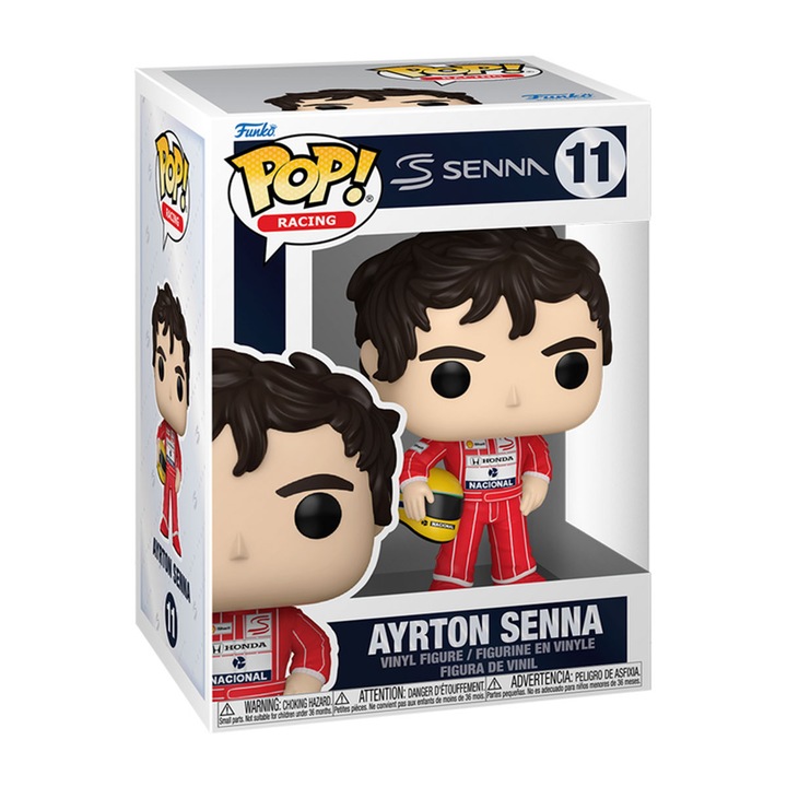 Фигурка Funko POP! Формула 1 - Айртон Сена, колекционна, височина 9 см, официална лицензия, детайлен дизайн