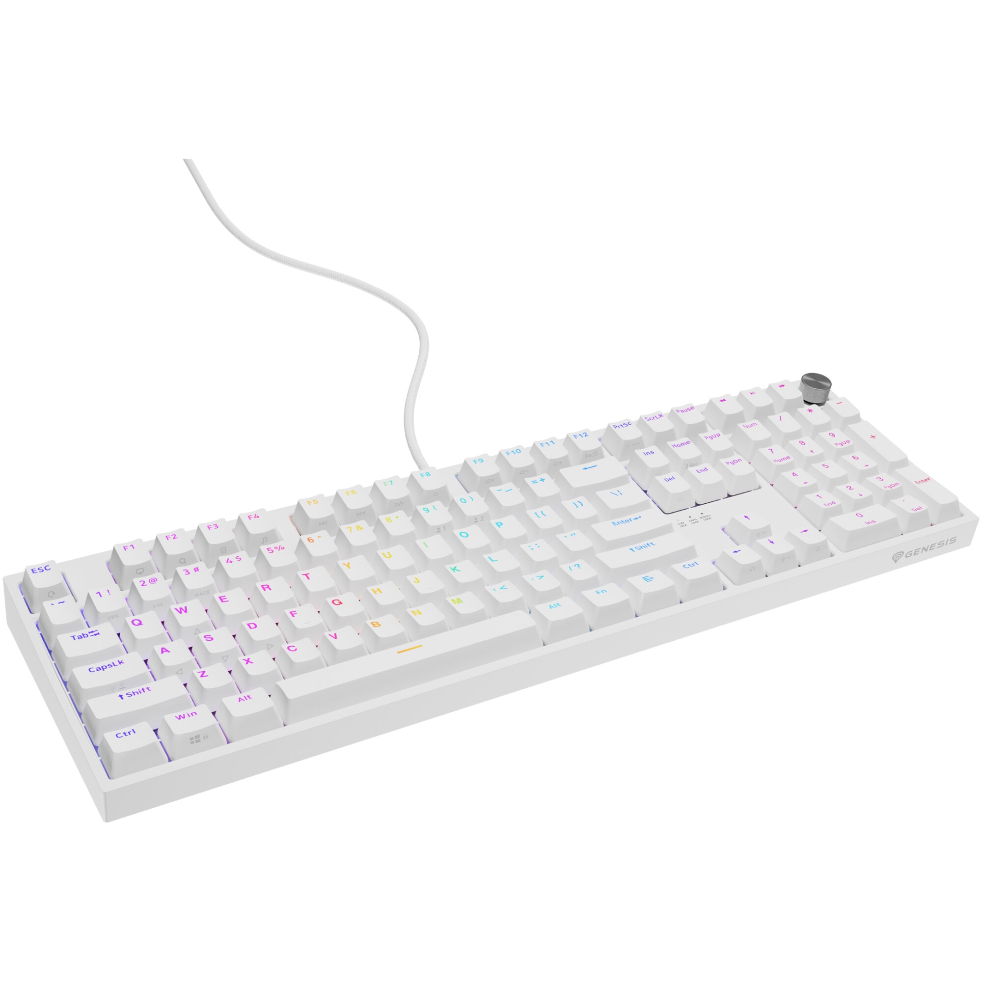 Tastatura gaming mecanica cu fir Genesis Thor 404, iluminare RGB