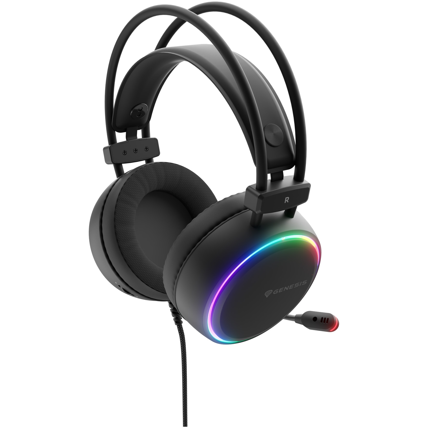 Casti gaming cu fir Genesis Neon 613 G2, sunet stereo, microfon ...