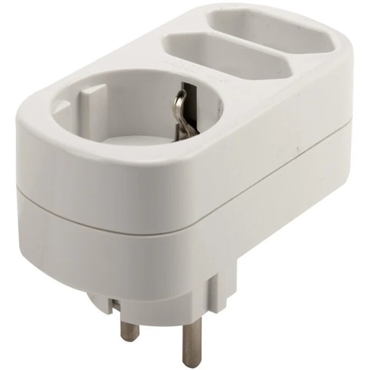 Schuko hármas aljzatú adapter 2043